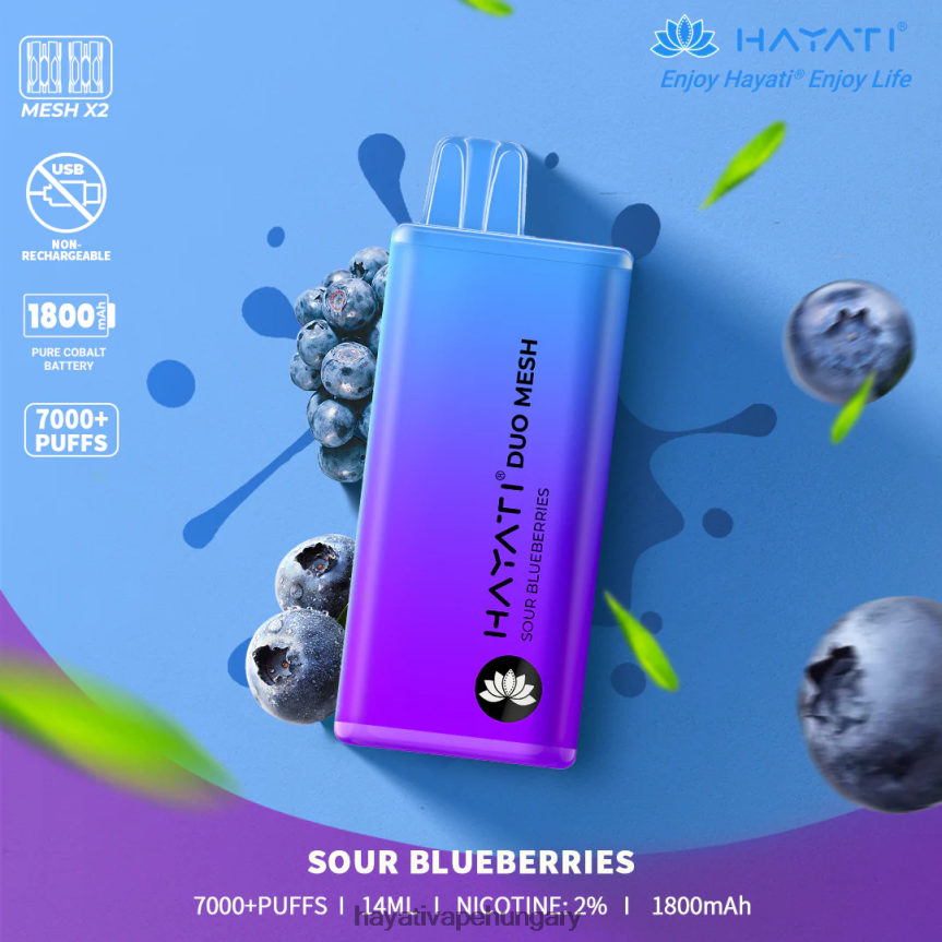 Hayati Duo Mesh egyszer használatos savanyú áfonya P2LLJ4189 - Hayati Store Hungary
