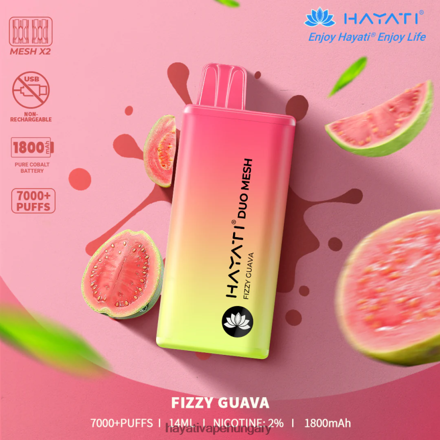Hayati Duo Mesh egyszer használatos szénsavas guava P2LLJ4169 - Hayati Store Hungary