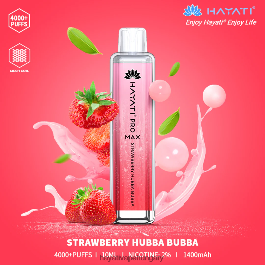 Hayati Pro Max egyszer használatos eper hubba bubba P2LLJ4140 - Hayati Pro Max