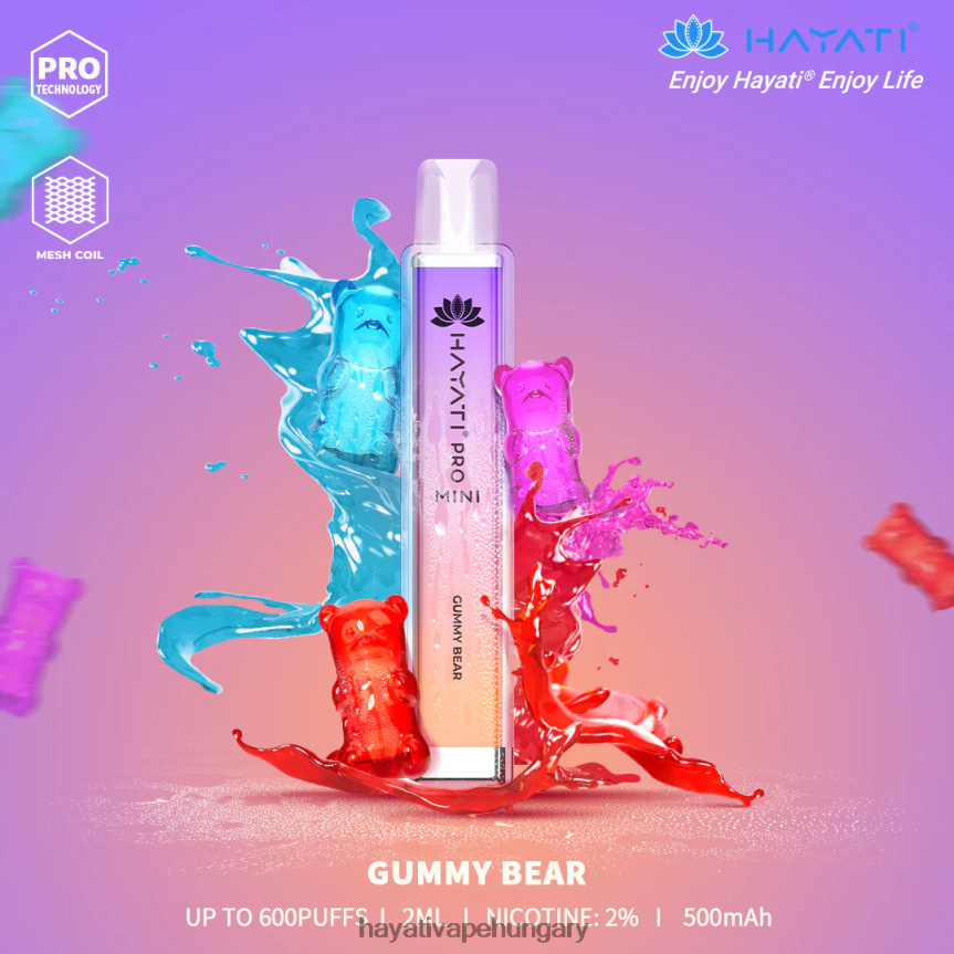 Hayati Pro Mini egyszer használatos Gumimaci P2LLJ410 - Hayati Pro Max