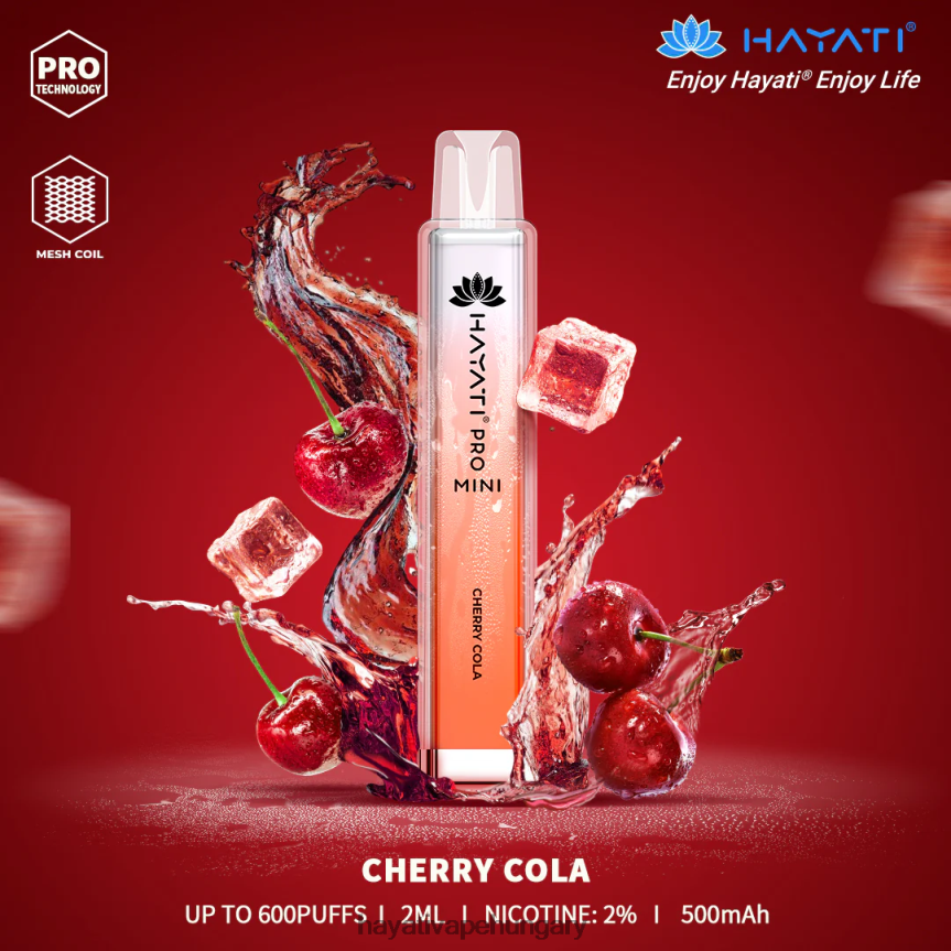 Hayati Pro Mini egyszer használatos cseresznye kóla P2LLJ47 - Hayati Vape Company
