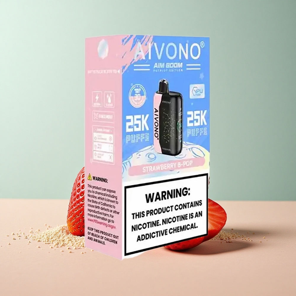 Aivono Aim Boom 25000 Eper B Puff 650mAh 0% nikotin
