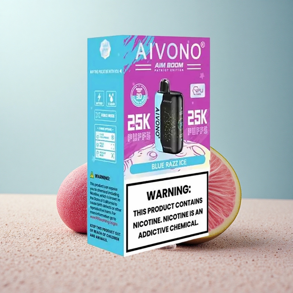 Aivono Aim Boom 25000 Kék Málna Jég 0% nikotin 650mAh