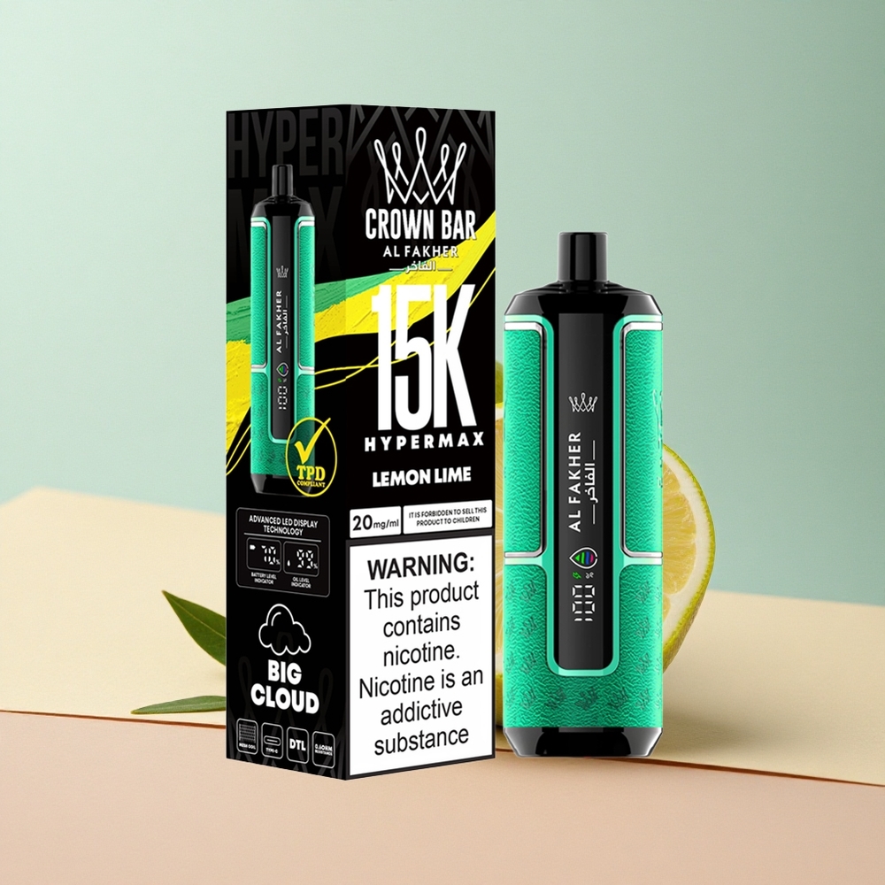 Al Fakher Crown Bar 15K Hypermax Citrom Lime 600mAh Direct-to-Lung