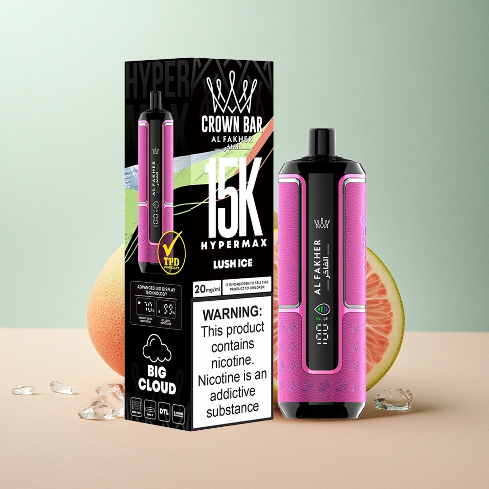 Al Fakher Crown Bar 15K Hypermax Fagyálló Fény 22ml 600mAh Direkt Tüdő
