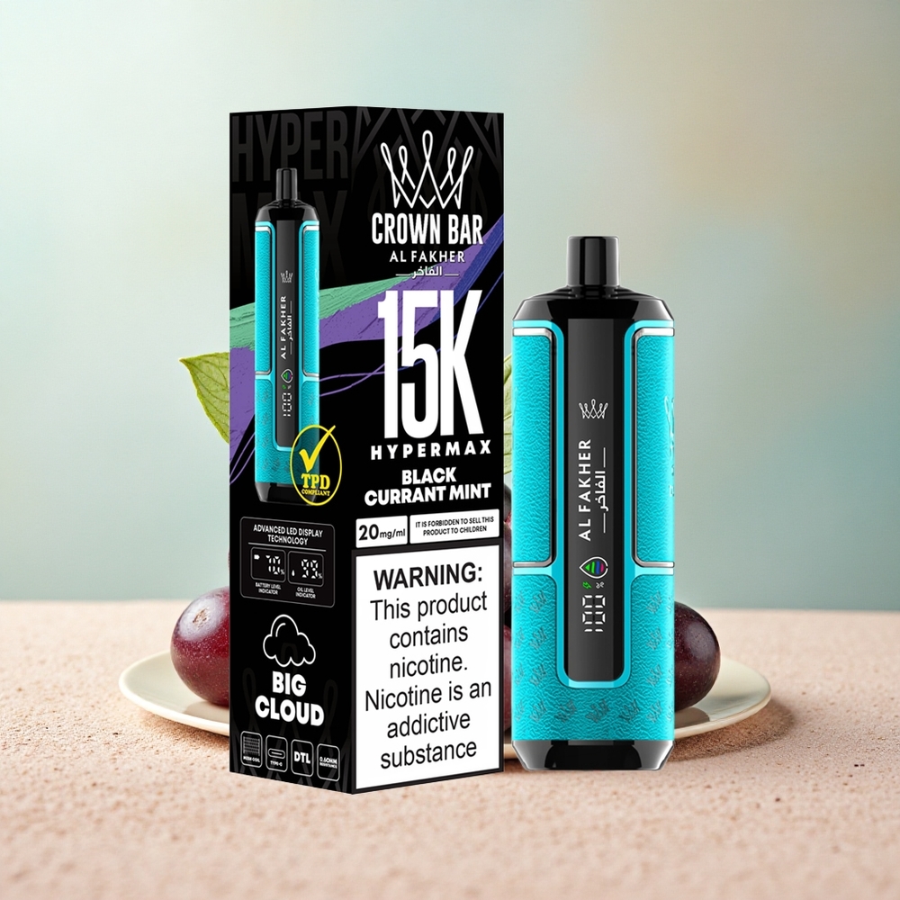 Al Fakher Crown Bar 15K Hypermax Feketeribizle Mentás 600mAh 22ml
