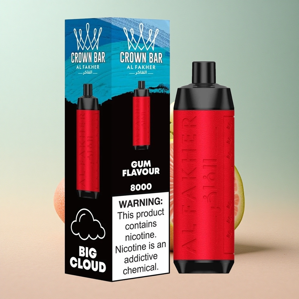 Al Fakher Crown Bar 8000 Crystal 600 mAh 18 ml Rakomány 5 mg Nikotin 0,6 Ohm Gumízű