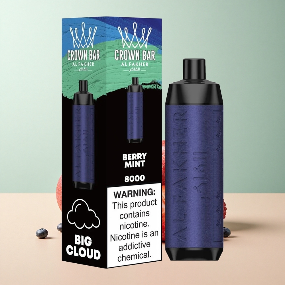 Al Fakher Crown Bar 8000 Crystal Bogyós Mentás 600mAh 18ml Nikotin