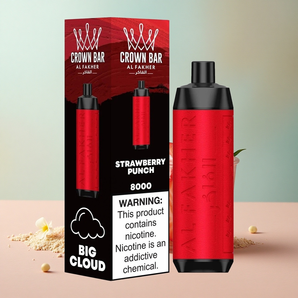 Al Fakher Crown Bar 8000 Crystal Eper Ütés 600mAh 18ml Nikotin