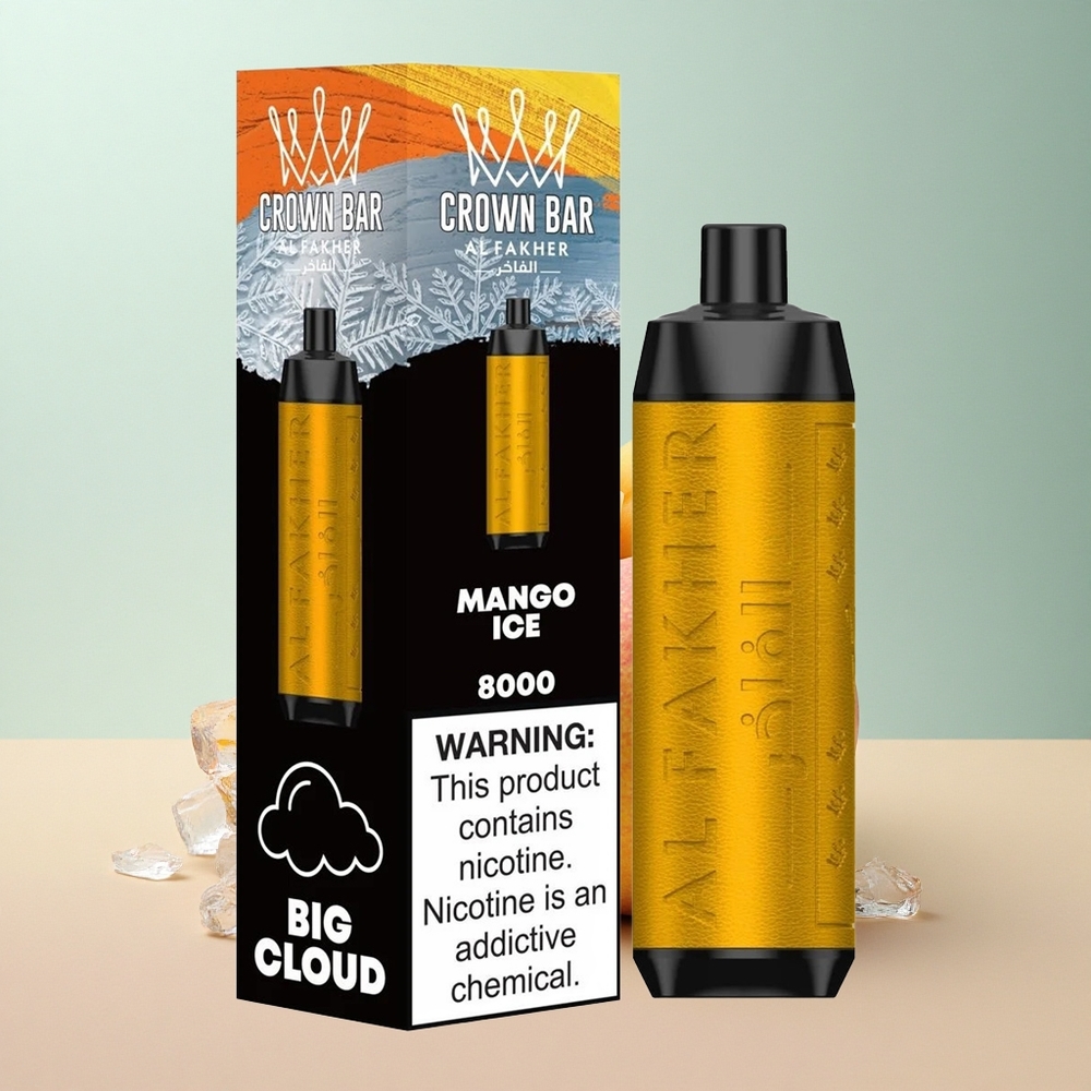 Al Fakher Crown Bar 8000 Crystal Mangó Jég 600 mAh USB-C