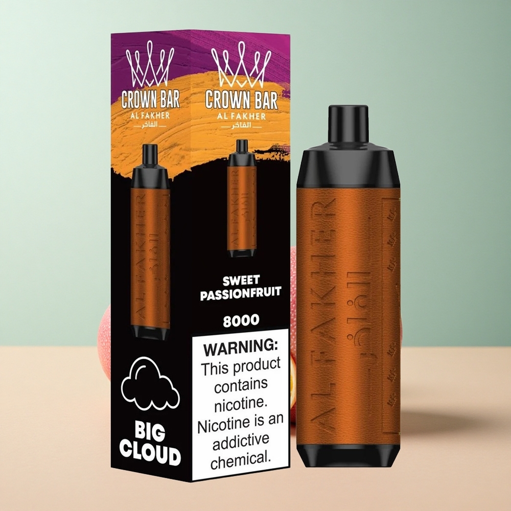Al Fakher Crown Bar 8000 Crystal Édes Passiógyümölcs 600mAh 18ml Nikotin