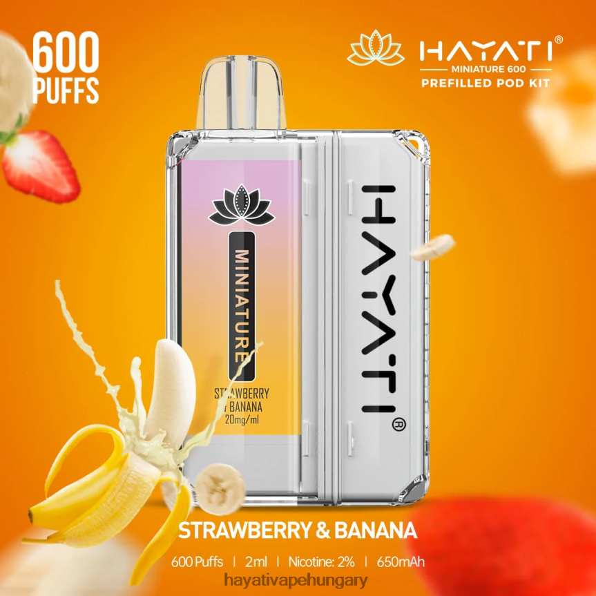 Hayati Miniature 600 db készlet eper és banán P2LLJ445 - Hayati Flavour List