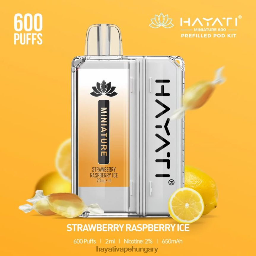 Hayati Miniature 600 db készlet epres málna jég P2LLJ447 - Hayati Vape Company