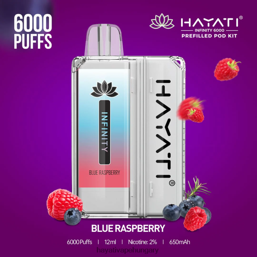 Hayati Infinity 6000 pod készlet kék málna P2LLJ4144 - Hayati Vape Flavours
